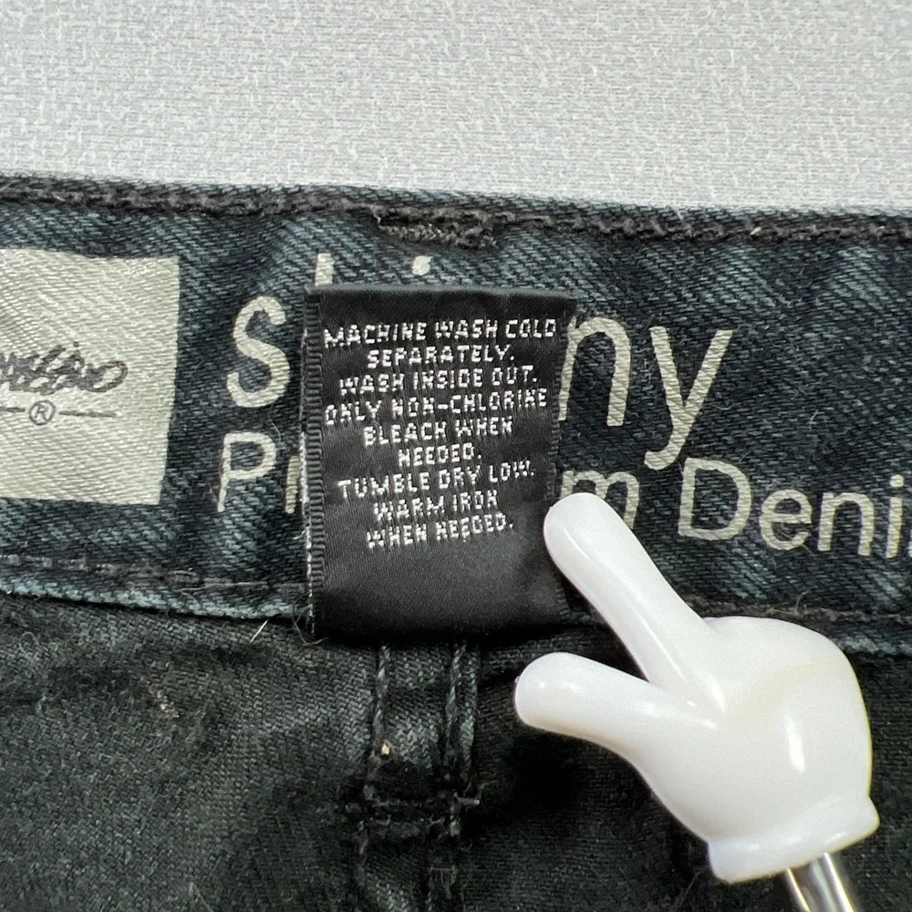 Mossimo Jeans Womens 12L Charcoal Gray Premium Denim Cotton Stretch Skinny Leg